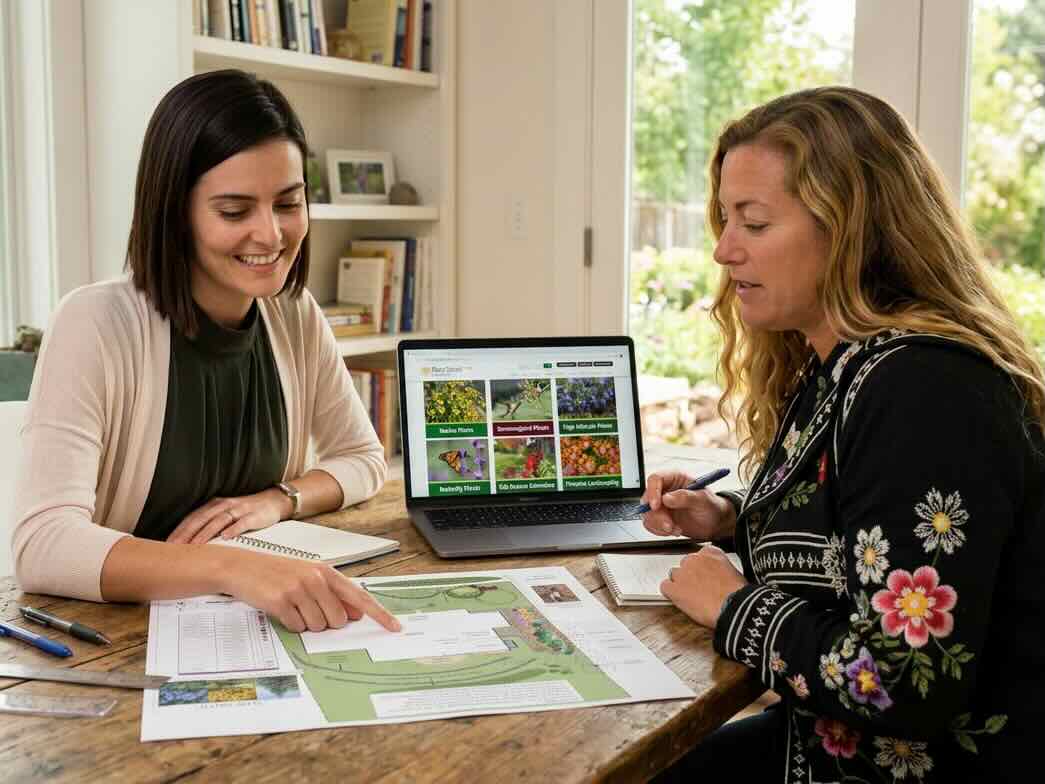 Design development — planting plans and material direction