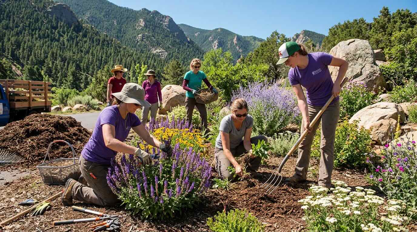 An established Columbine landscape in the mountain West