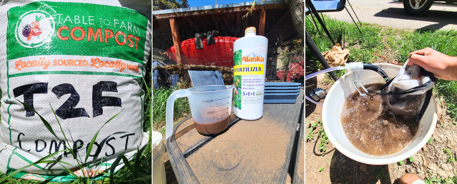 Brewing compost tea — concentrated microbial life ready for application